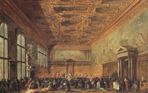 Francesco Guardi rThe Doge Grants an Andience in the Sala del Collegin in the Ducal Palace (mk05)